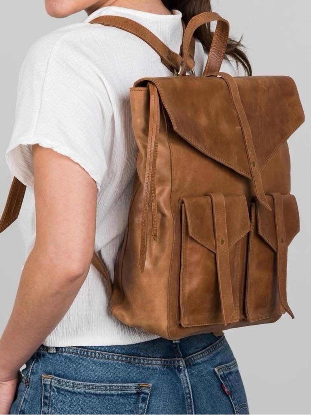 Raven + Lily x Magnolia Genuine Leather Backpack
